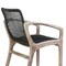 Armen Living Brighton Outdoor Patio Dining Chair in Light Eucalyptus Wood and Charcoal Rope 840254332386 - alternate 3
